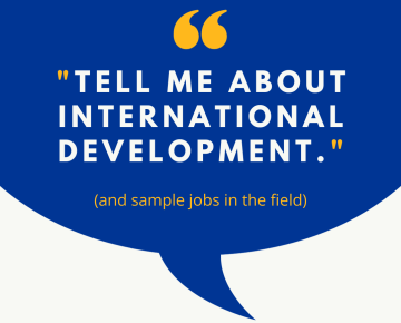Tell me about international development