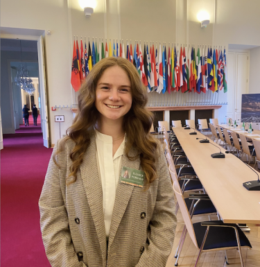 Eleanor Forshaw at her internship in D.C.