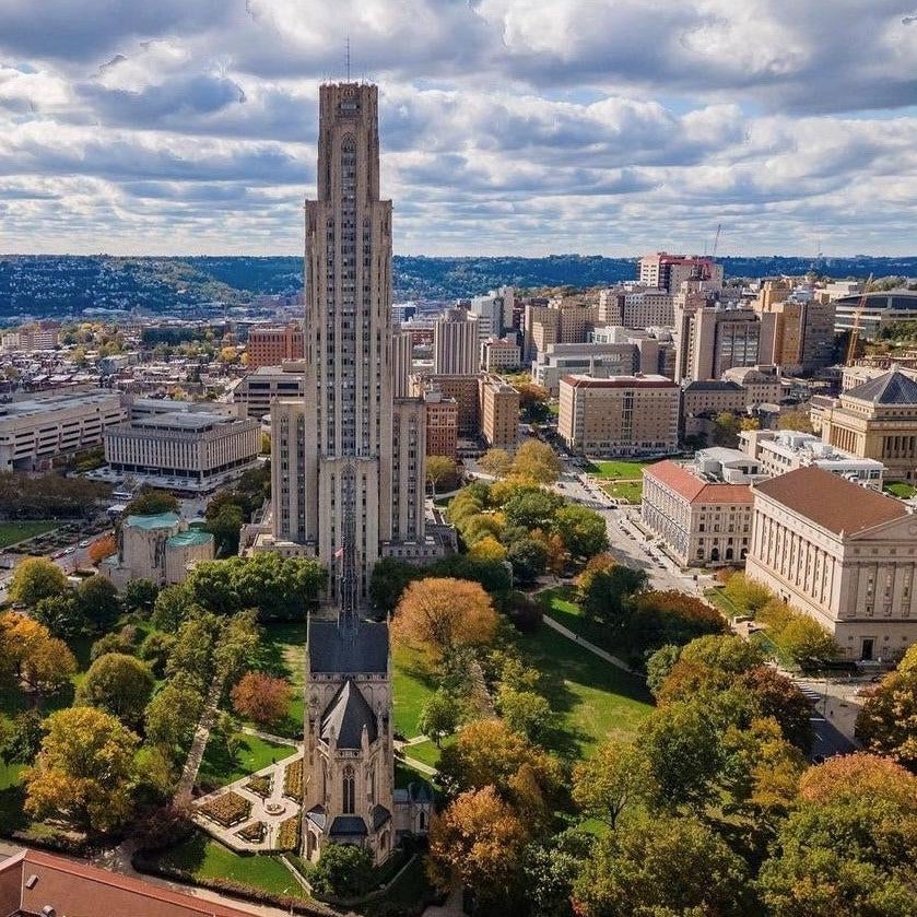 University of Pittsburgh campus from above